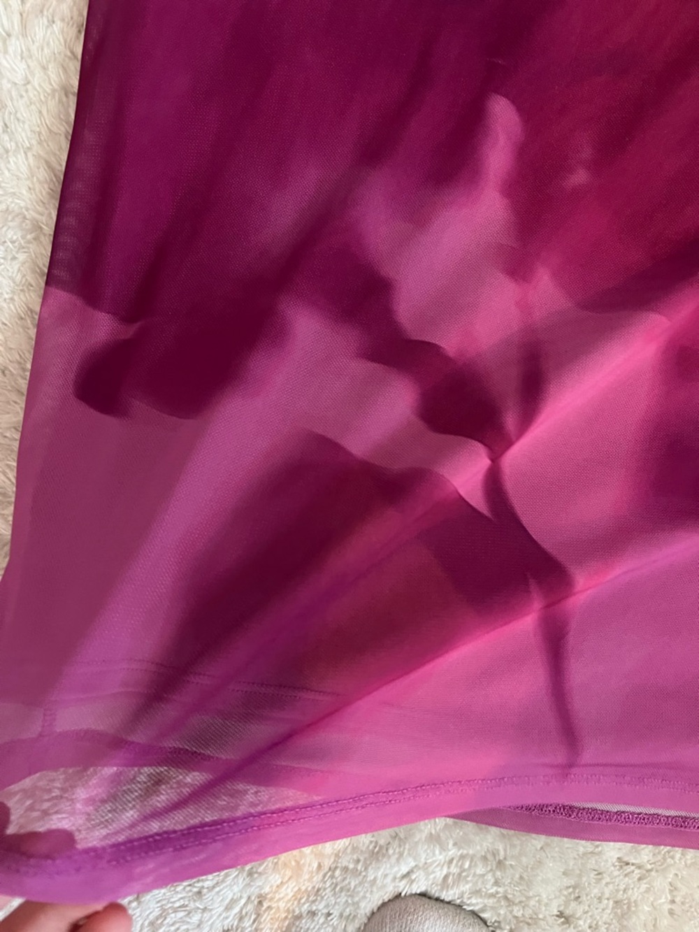 Open Edit XS Magenta Floral Maxi Skirt - Mesh - Picture 2 of 5